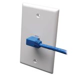 Eaton Tripp Lite Series Right-Angle Cat6 Gigabit Molded UTP Ethernet Kabel (RJ45 Right-Angle M zu RJ45 M), Blue, 3 ft. (0.91 m)
