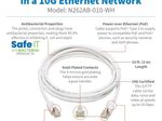 Eaton Tripp Lite Series Safe-IT Cat6a 10G Snagless Antibacterial S/FTP Ethernet Kabel (RJ45 Stecker/Stecker), PoE, White, 10 ft. (3.05 m)