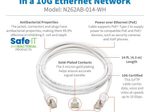 Eaton Tripp Lite Series Safe-IT Cat6a 10G Snagless Antibacterial S/FTP Ethernet Kabel (RJ45 Stecker/Stecker), PoE, White, 14 ft. (4.27 m)