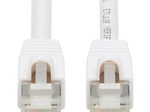 Eaton Tripp Lite Series Safe-IT Cat6a 10G Snagless Antibacterial S/FTP Ethernet Kabel (RJ45 Stecker/Stecker), PoE, White, 25 ft. (7.62 m)