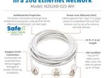 Eaton Tripp Lite Series Safe-IT Cat6a 10G Snagless Antibacterial S/FTP Ethernet Kabel (RJ45 Stecker/Stecker), PoE, White, 25 ft. (7.62 m)