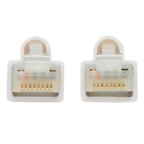 Eaton Tripp Lite Series Safe-IT Cat6a 10G Snagless Antibacterial S/FTP Ethernet Kabel (RJ45 Stecker/Stecker), PoE, White, 25 ft. (7.62 m)