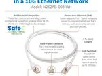 Eaton Tripp Lite Series Safe-IT Cat6a 10G Snagless Antibacterial S/FTP Ethernet Kabel (RJ45 Stecker/Stecker), PoE, White, 3 ft. (0.91 m)