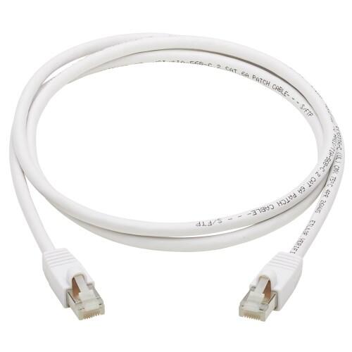 Eaton Tripp Lite Series Safe-IT Cat6a 10G Snagless Antibacterial S/FTP Ethernet Kabel (RJ45 Stecker/Stecker), PoE, White, 5 ft. (1.52 m)