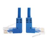 Eaton Tripp Lite Series Up/Down-Angle Cat6 Gigabit Molded Slim UTP Ethernet Kabel (RJ45 Up-Angle M zu RJ45 Down-Angle M), Blue, 1 ft. (0.31 m)
