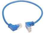 Eaton Tripp Lite Series Up/Down-Angle Cat6 Gigabit Molded Slim UTP Ethernet Kabel (RJ45 Up-Angle M zu RJ45 Down-Angle M), Blue, 1 ft. (0.31 m)