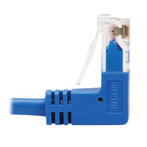 Eaton Tripp Lite Series Up/Down-Angle Cat6 Gigabit Molded Slim UTP Ethernet Kabel (RJ45 Up-Angle M zu RJ45 Down-Angle M), Blue, 1 ft. (0.31 m)