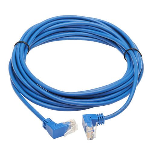 Eaton Tripp Lite Series Up/Down-Angle Cat6 Gigabit Molded Slim UTP Ethernet Kabel (RJ45 Up-Angle M zu RJ45 Down-Angle M), Blue, 15 ft. (4.57 m)