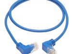 Eaton Tripp Lite Series Up/Down-Angle Cat6 Gigabit Molded Slim UTP Ethernet Kabel (RJ45 Up-Angle M zu RJ45 Down-Angle M), Blue, 3 ft. (0.91 m)