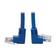 Eaton Tripp Lite Series Up/Down-Angle Cat6 Gigabit Molded UTP Ethernet Kabel (RJ45 Up-Angle M zu RJ45 Down-Angle M), Blue, 1 ft. (0.31 m)