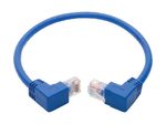 Eaton Tripp Lite Series Up/Down-Angle Cat6 Gigabit Molded UTP Ethernet Kabel (RJ45 Up-Angle M zu RJ45 Down-Angle M), Blue, 1 ft. (0.31 m)