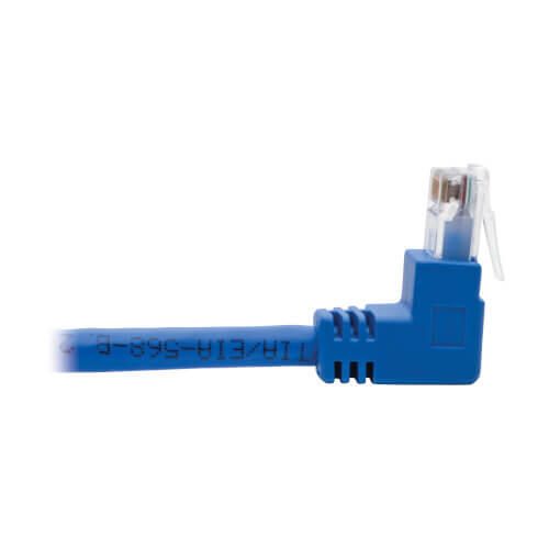 Eaton Tripp Lite Series Up/Down-Angle Cat6 Gigabit Molded UTP Ethernet Kabel (RJ45 Up-Angle M zu RJ45 Down-Angle M), Blue, 1 ft. (0.31 m)
