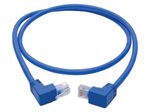 Eaton Tripp Lite Series Up/Down-Angle Cat6 Gigabit Molded UTP Ethernet Kabel (RJ45 Up-Angle M zu RJ45 Down-Angle M), Blue, 3 ft. (0.91 m)