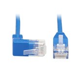 Eaton Tripp Lite Series Up-Angle Cat6 Gigabit Molded Slim UTP Ethernet Kabel (RJ45 Right-Angle Up M zu RJ45 M), Blue, 1 ft. (0.31 m)