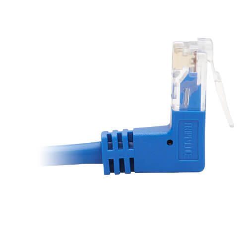 Eaton Tripp Lite Series Up-Angle Cat6 Gigabit Molded Slim UTP Ethernet Kabel (RJ45 Right-Angle Up M zu RJ45 M), Blue, 1 ft. (0.31 m)