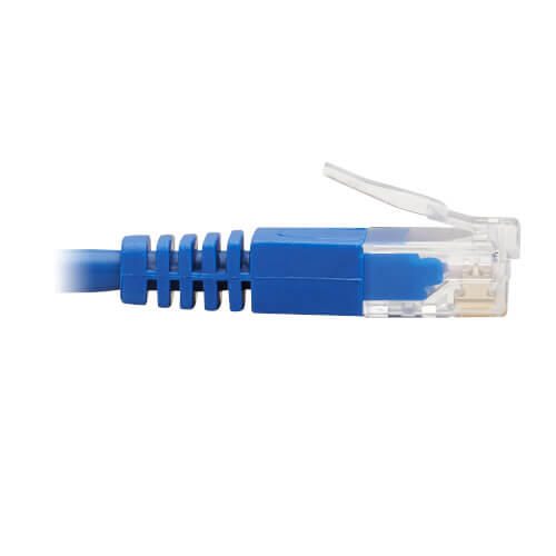 Eaton Tripp Lite Series Up-Angle Cat6 Gigabit Molded Slim UTP Ethernet Kabel (RJ45 Right-Angle Up M zu RJ45 M), Blue, 1 ft. (0.31 m)