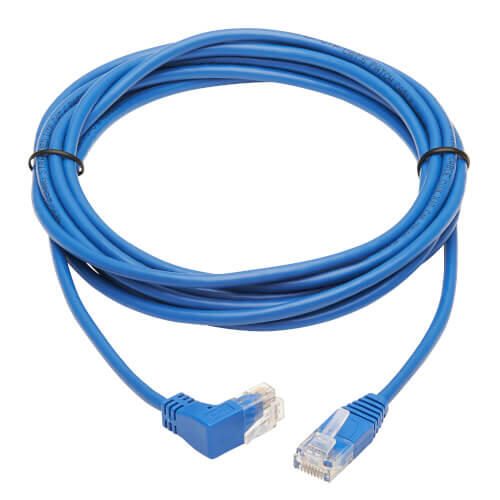 Eaton Tripp Lite Series Up-Angle Cat6 Gigabit Molded Slim UTP Ethernet Kabel (RJ45 Right-Angle Up M zu RJ45 M), Blue, 10 ft. (3.05 m)