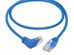 Eaton Tripp Lite Series Up-Angle Cat6 Gigabit Molded Slim UTP Ethernet Kabel (RJ45 Right-Angle Up M zu RJ45 M), Blue, 2 ft. (0.61 m)