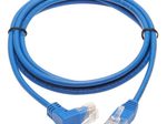 Eaton Tripp Lite Series Up-Angle Cat6 Gigabit Molded Slim UTP Ethernet Kabel (RJ45 Right-Angle Up M zu RJ45 M), Blue, 7 ft. (2.13 m)