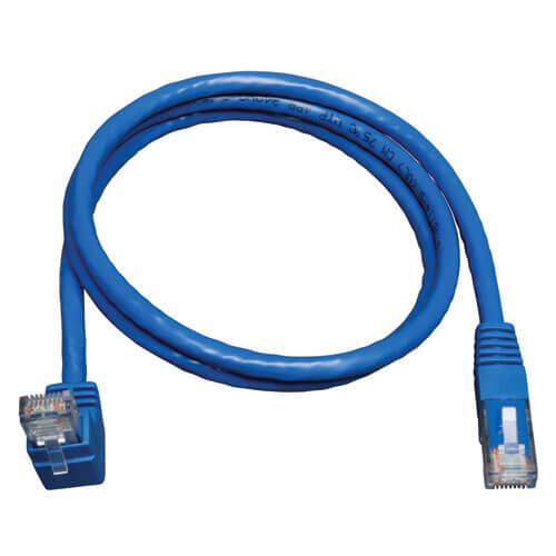 Eaton Tripp Lite Series Up-Angle Cat6 Gigabit Molded UTP Ethernet Kabel (RJ45 Right-Angle Up M zu RJ45 M), Blue, 10 ft. (3.05 m)