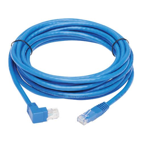 Eaton Tripp Lite Series Up-Angle Cat6 Gigabit Molded UTP Ethernet Kabel (RJ45 Right-Angle Up M zu RJ45 M), Blue, 15 ft. (4.57 m)