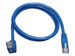 Eaton Tripp Lite Series Up-Angle Cat6 Gigabit Molded UTP Ethernet Kabel (RJ45 Right-Angle Up M zu RJ45 M), Blue, 3 ft. (0.91 m)