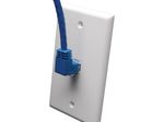 Eaton Tripp Lite Series Up-Angle Cat6 Gigabit Molded UTP Ethernet Kabel (RJ45 Right-Angle Up M zu RJ45 M), Blue, 3 ft. (0.91 m)