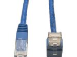 Eaton Tripp Lite Series Up-Angle Cat6 Gigabit Molded UTP Ethernet Kabel (RJ45 Right-Angle Up M zu RJ45 M), Blue, 3 ft. (0.91 m)