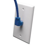 Eaton Tripp Lite Series Up-Angle Cat6 Gigabit Molded UTP Ethernet Kabel (RJ45 Right-Angle Up M zu RJ45 M), Blue, 5 ft. (1.52 m)