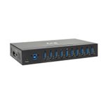 Eaton Tripp Lite Series 10-Port Industrial-Grade USB 3.0 SuperSpeed Hub - 20 kV ESD Immunity, Metal Housing, Mountable