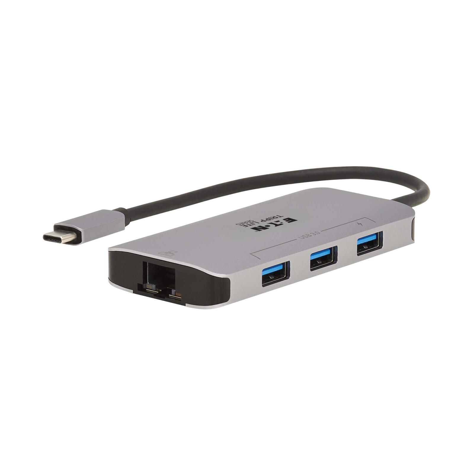 Eaton Tripp Lite Series 3-Port USB-C Hub - USB 3.2 Gen 1, 3 USB-A Ports, GbE, Thunderbolt 3, 100W PD Charging, Aluminum Housing