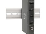 Eaton Tripp Lite Series 4-Port Industrial-Grade USB 2.0 Hub - 15 kV ESD Immunity, Metal Housing, Wall/DIN Mountable