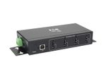 Eaton Tripp Lite Series 4-Port Industrial-Grade USB 2.0 Hub - 15 kV ESD Immunity, Metal Housing, Wall/DIN Mountable
