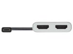 Eaton Tripp Lite Series Dual-Monizur Thunderbolt 3 zu HDMI Adapter (M/2xF) - 4K 60 Hz, 4:4:4, Silver