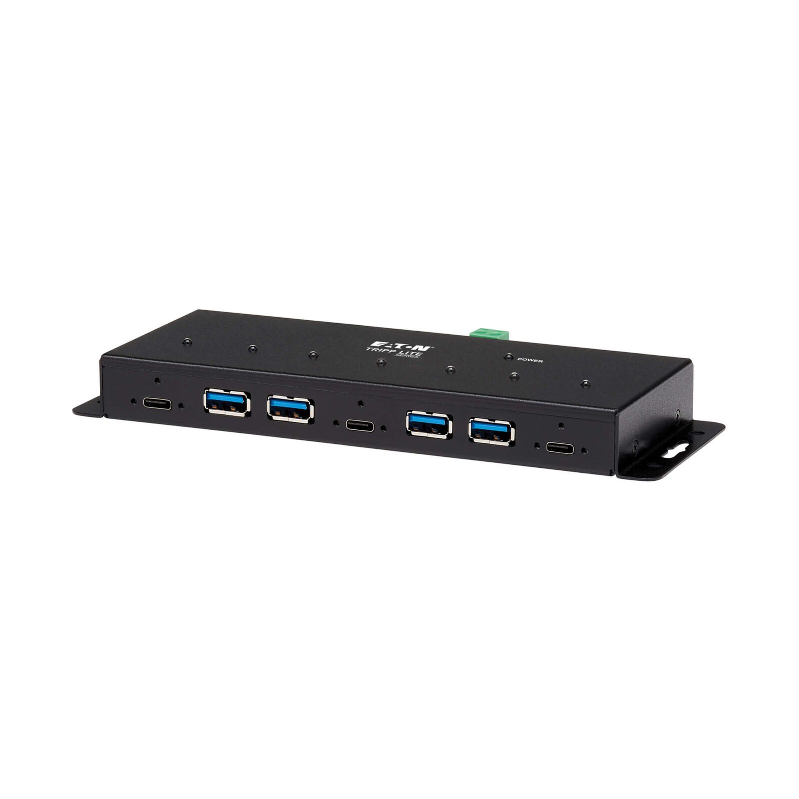 Eaton Tripp Lite Series Industrial 7-Port USB-C Hub, Gen2 (10G, 4x USB-A and 3x USB-C Ports W 15Kv ESD Immunity, 2Kv Surge
