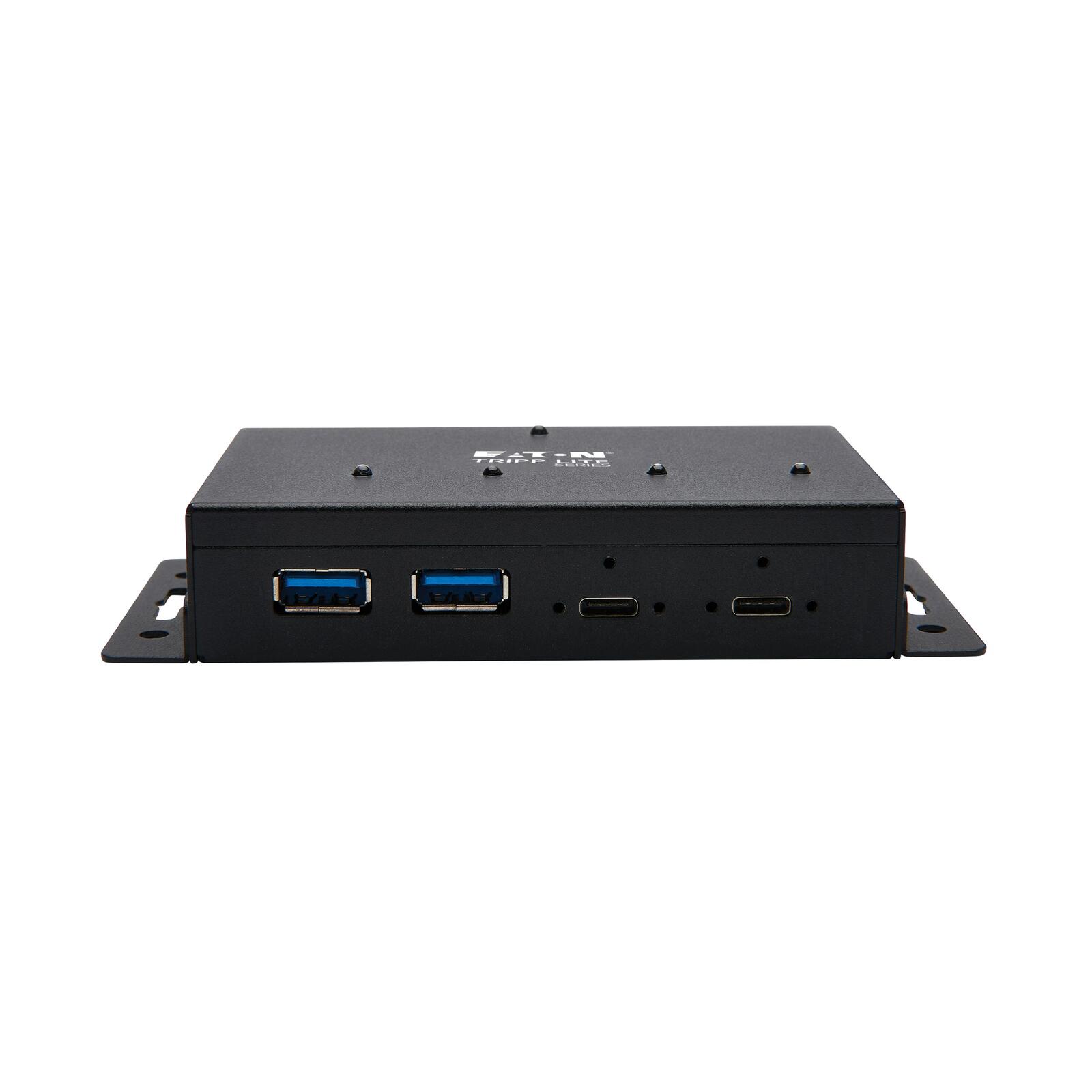 Eaton Tripp Lite Series Industrial-Grade 4-Port USB Hub - USB 3.1 Gen 2, 10 Gbps, 2 USB-A & 2 USB-C Ports, 15 kV ESD Immunity