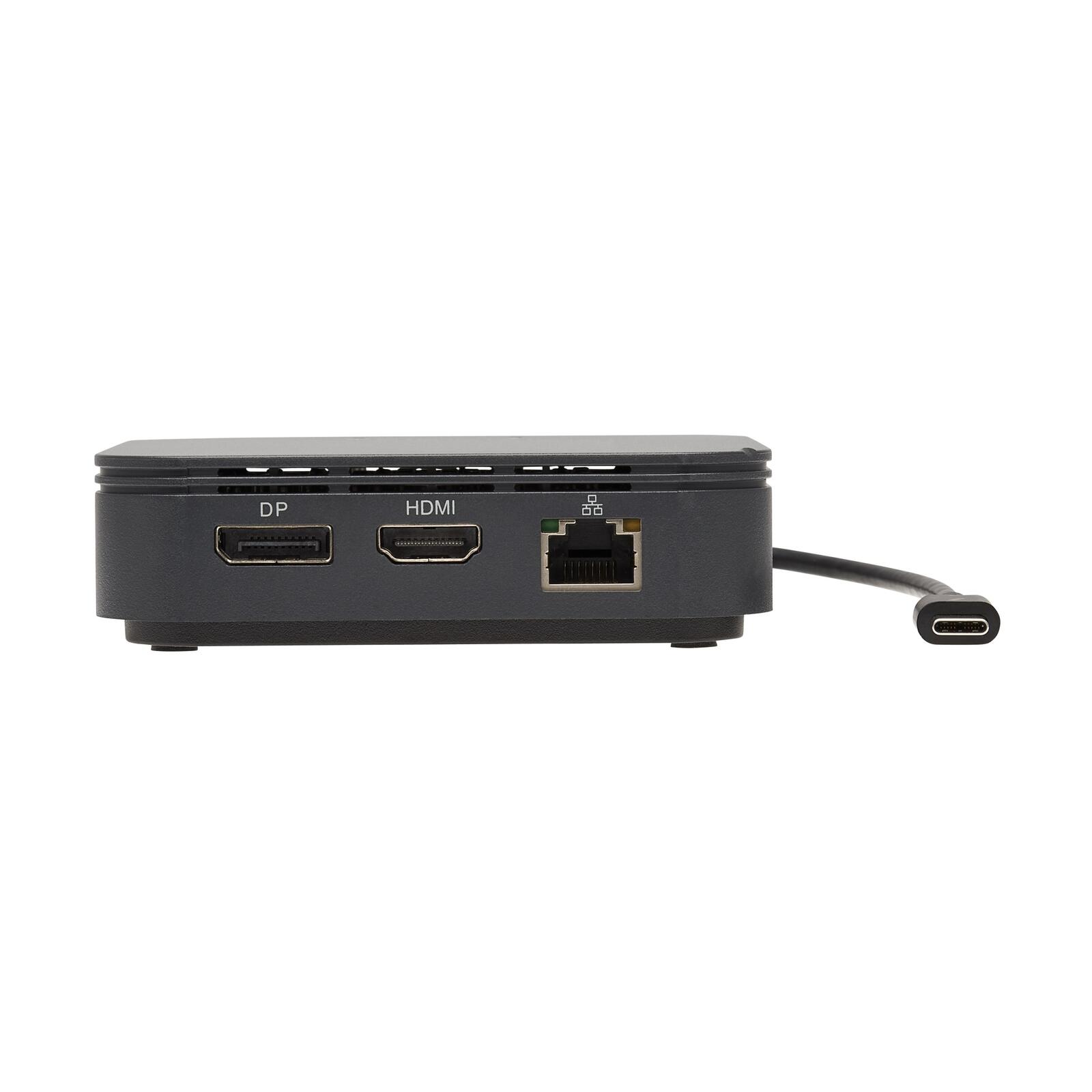 Eaton Tripp Lite Series Thunderbolt 3 Dual Monizur Docking Station - 8K/30Hz DisplayPort, 4K/60Hz HDMI, USB 3.2 Gen 2, GbE, 60W PD Charging - Schwarz