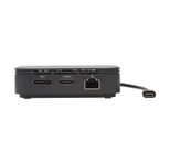Eaton Tripp Lite Series Thunderbolt 3 Dual Monizur Docking Station - 8K/30Hz DisplayPort, 4K/60Hz HDMI, USB 3.2 Gen 2, GbE, 60W PD Charging - Schwarz
