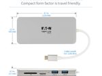 Eaton Tripp Lite Series USB-C Dock - 4K HDMI, USB 3.2 Gen 1, USB-A/C Hub, GbE, Memory Card, 60W PD Charging