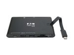 Eaton Tripp Lite Series USB-C Dock - 4K HDMI, VGA, USB 3.2 Gen 1, USB-A/C Hub, GbE, Memory Card, 100W PD Charging