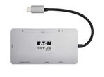 Eaton Tripp Lite Series USB-C Dock, Dual Display - 4K 60 Hz HDMI, USB 3.2 Gen 1, USB-A Hub, Memory Card, 100W PD Charging, Gray