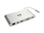 Eaton Tripp Lite Series USB-C Dock, Dual Display - 4K HDMI/mDP, VGA, USB 3.2 Gen 1, USB-A/C Hub, GbE, Memory Card, 100W PD Charging