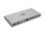 Eaton Tripp Lite Series USB-C Dock, Triple Display - 4K HDMI/DisplayPort, VGA, USB 3.2 Gen 1, USB-A/USB-C Hub, GbE, 100W PD Charging, International Power Kabels