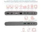 Eaton Tripp Lite Series USB-C Dock, Triple Display - 4K HDMI/DisplayPort, VGA, USB 3.2 Gen 1, USB-A/USB-C Hub, GbE, 100W PD Charging, International Power Kabels