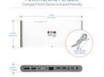 Eaton Tripp Lite Series USB-C Dock, Triple Display - 4K HDMI/DisplayPort, VGA, USB 3.2 Gen 1, USB-A/USB-C Hub, GbE, 100W PD Charging, International Power Kabels