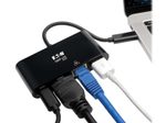 Eaton Tripp Lite Series USB-C Multiport Adapter - 4K HDMI, USB-A Port, GbE, 60W PD Charging, HDCP, Schwarz