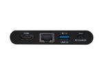 Eaton Tripp Lite Series USB-C Multiport Adapter - 4K HDMI, USB-A, GbE, Self-Szuring Kabel, 100W PD Charging, Schwarz