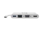 Eaton Tripp Lite Series USB-C Multiport Adapter - 4K HDMI, VGA, USB-A, GbE, HDCP, White