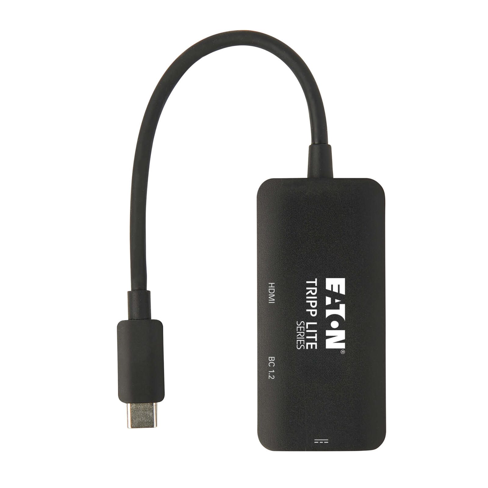 Eaton Tripp Lite Series USB-C Multiport Adapter - HDMI 4K 60 Hz, 4:4:4, HDR, USB-A, 100W PD Charging, Schwarz