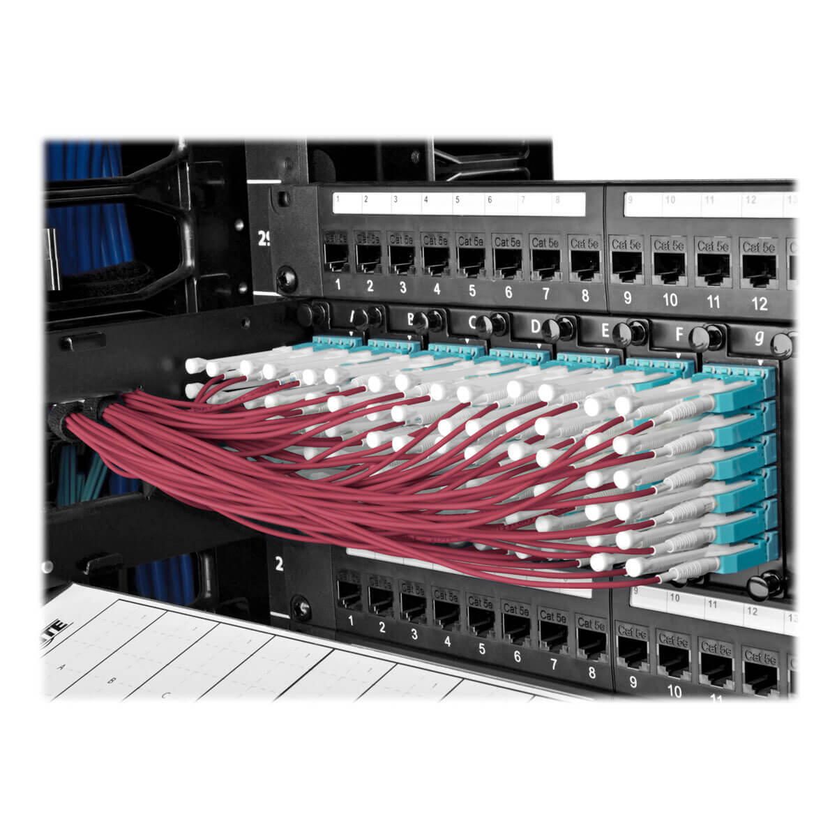Eaton Tripp Lite Series 10G Duplex Multimode 50/125 OM4 LSZH Fiber Optic Kabel (LC/LC), Push/Pull Tabs, Magenta, 2 m